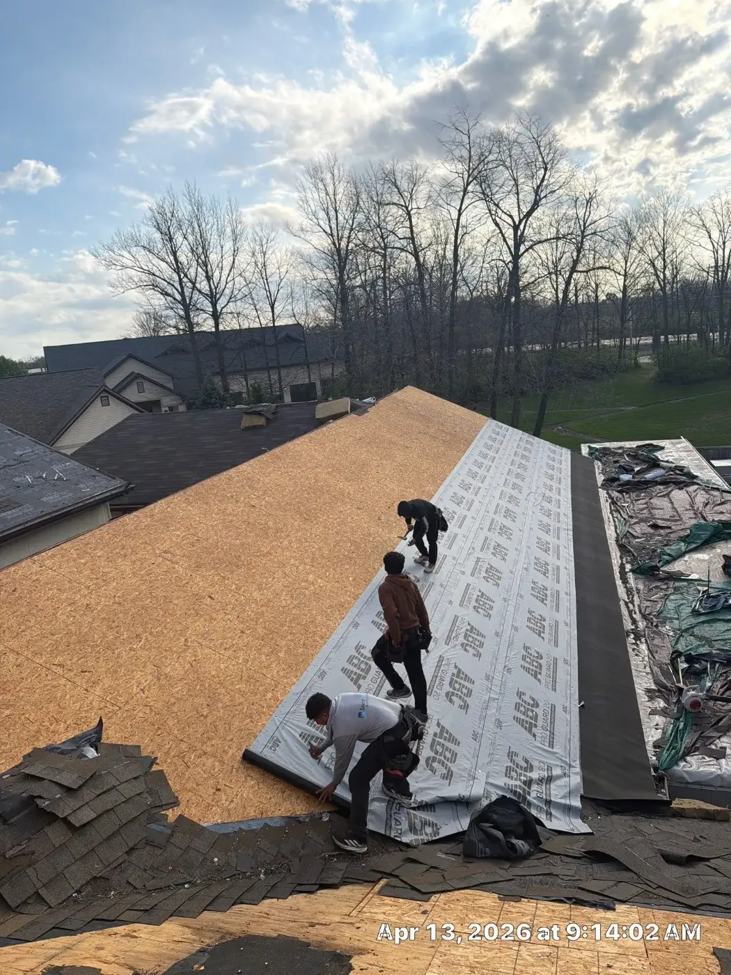 Flashing and seam work in Goshen